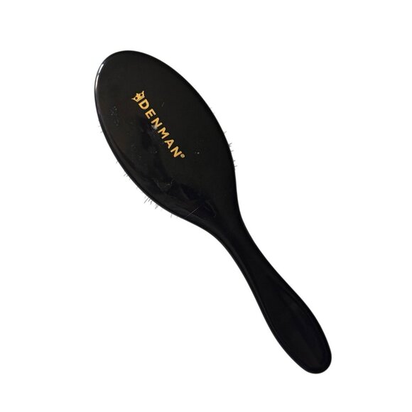 Denman D81M Style and Shine Brush Bristles Plastic Handle Black Detangle UK NEW - Picture 2 of 6
